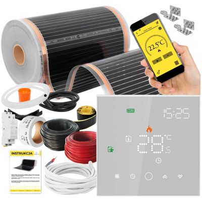 Mission ZESTAW IR SILVER 160W 10m²,szer.50cm + Leo White Mission ZESTAW IR SILVER 160W 10m²,szer.50cm + Leo White