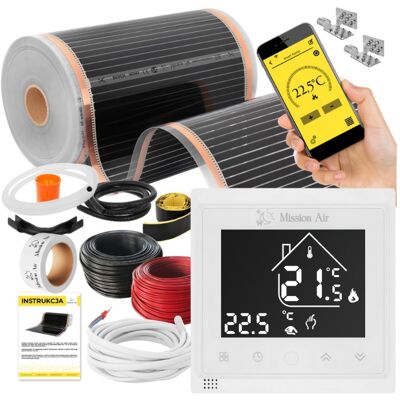 Mission Zestaw Ir Silver 160w 10m²,Szer.50cm + Libra White Mission Zestaw Ir Silver 160w 10m²,Szer.50cm + Libra White