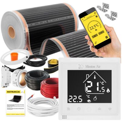 Mission Zestaw Ir Silver 160w 30m²,Szer.50cm + Libra White Mission Zestaw Ir Silver 160w 30m²,Szer.50cm + Libra White