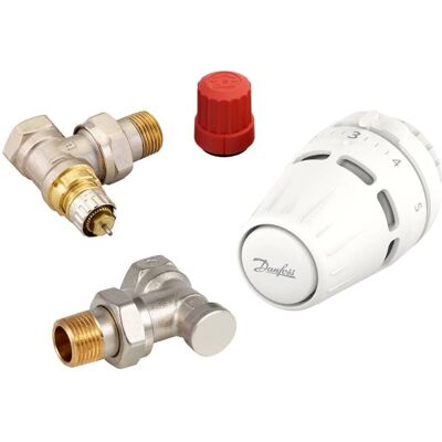 Zestaw termostatyczny z głowicą Regus, zawór RA-N kątowy DN 15 i odcinający RLV-S Danfoss 015G5303 Zestaw termostatyczny z głowicą Regus, zawór RA-N kątowy DN 15 i odcinający RLV-S Danfoss 015G5303