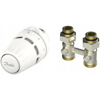Zestaw z głowicą Danfoss Regus do grzejników dolnozasilanych Prosty M30x1.5 Zestaw z głowicą Danfoss Regus do grzejników dolnozasilanych Prosty M30x1.5