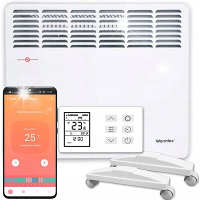 Warmtec Grzejnik elektryczny konwektorowy 1000W termostat WiFi dotykowy EWE+ Warmtec Grzejnik elektryczny konwektorowy 1000W termostat WiFi dotykowy EWE+