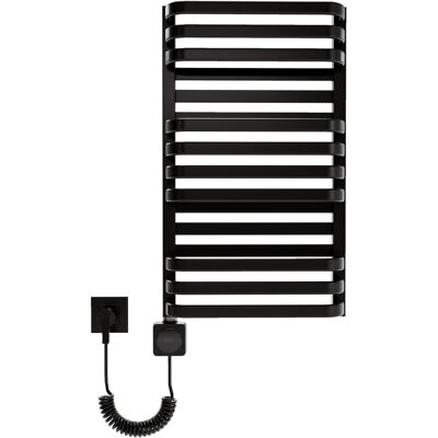 Grzejnik elektryczny łazienkowy Luxrad Plus New 72,6x43 czarny mat str grzałka Premio 400W Grzejnik elektryczny łazienkowy Luxrad Plus New 72,6x43 czarny mat str grzałka Premio 400W