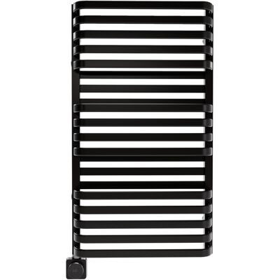 Grzejnik elektryczny łazienkowy Luxrad Plus New 93,4x53 czarny mat str grzałka Premio maskownica 600W Grzejnik elektryczny łazienkowy Luxrad Plus New 93,4x53 czarny mat str grzałka Premio maskownica 600W
