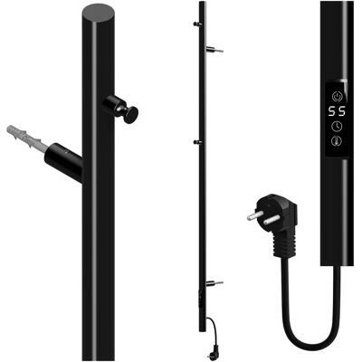 Hydrosan GRZEJNIK ŁAZIENKOWY PIONOWY ELEKTRYCZNY ENERGOOSZCZĘDNY 1405x32 CZARNY Hydrosan GRZEJNIK ŁAZIENKOWY PIONOWY ELEKTRYCZNY ENERGOOSZCZĘDNY 1405x32 CZARNY