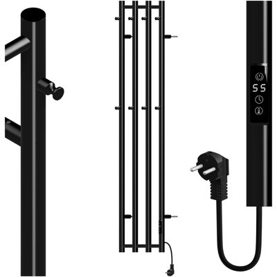 Hydrosan GRZEJNIK ŁAZIENKOWY PIONOWY ELEKTRYCZNY ENERGOOSZCZĘDNY 1405x346 CZARNY Hydrosan GRZEJNIK ŁAZIENKOWY PIONOWY ELEKTRYCZNY ENERGOOSZCZĘDNY 1405x346 CZARNY
