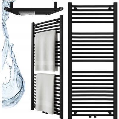 Hydrosan GRZEJNIK ŁAZIENKOWY ŚCIENNY PIONOWY WODNY DRABINKA 120x50 CORSO-BL-4 CZARNY Hydrosan GRZEJNIK ŁAZIENKOWY ŚCIENNY PIONOWY WODNY DRABINKA 120x50 CORSO-BL-4 CZARNY