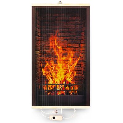 Trio Grzejnik obraz na podczerwień panel grzewczy 430 W z regulatorem kominek Trio Grzejnik obraz na podczerwień panel grzewczy 430 W z regulatorem kominek