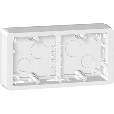 Legrand Puszka natynkowa podwójna tytanowa 080245 Legrand Puszka natynkowa podwójna tytanowa 080245