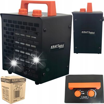 KRAFT&DELE Nagrzewnica Elektryczna Farelka Grzejnik Termostat Dmuchawa 2,5kw 240v KRAFT&DELE Nagrzewnica Elektryczna Farelka Grzejnik Termostat Dmuchawa 2,5kw 240v
