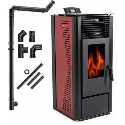 Thunder Piec na pellet wolnostojący 10kW kominek stalowa koza termostat wifi Thunder Piec na pellet wolnostojący 10kW kominek stalowa koza termostat wifi