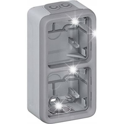 PLEXO PUSZKA PODWÓJNA PIONOWA SZARA LEGRAND 069661 PLEXO PUSZKA PODWÓJNA PIONOWA SZARA LEGRAND 069661