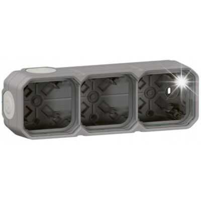 LEGRAND PLEXO PUSZKA POTRÓJNA SZARA (069680L) LEGRAND PLEXO PUSZKA POTRÓJNA SZARA (069680L)