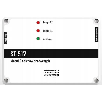 TECH Sterownik Moduł Integrator Do Dwóch Obiegów Grzewczych Pomp Co St 517 TECH Sterownik Moduł Integrator Do Dwóch Obiegów Grzewczych Pomp Co St 517