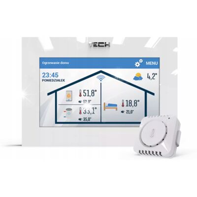 Sterownik Regulator Termostat Pokojowy Biały St-2801 Wifi + C Mini Tech Sterownik Regulator Termostat Pokojowy Biały St-2801 Wifi + C Mini Tech