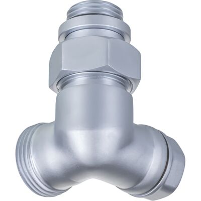 Schlosser Zawór Powrotny Dn15, 1/2'X3/4' Gzxgz, Satyna - Narożny Lewy Schlosser Zawór Powrotny Dn15, 1/2'X3/4' Gzxgz, Satyna - Narożny Lewy