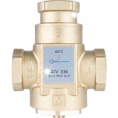 AFRISO ZAWÓR TEMPERATUROWY OCHRONY POWROTU KOTŁA ATV 336 DN25 Ø 1 CAL 9 m³/h 60°C AFRISO ZAWÓR TEMPERATUROWY OCHRONY POWROTU KOTŁA ATV 336 DN25 Ø 1 CAL 9 m³/h 60°C