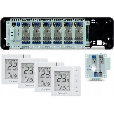 Zestaw do ogrzewania podłogowego listwa moduł 4 x regulator VS30W SALUS Zestaw do ogrzewania podłogowego listwa moduł 4 x regulator VS30W SALUS