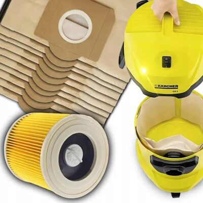 NTN 10x WORKI DO ODKURZACZA KARCHER PAPIEROWE 2-WARSTWOWE WD2 WD3 MV3 NTN 10x WORKI DO ODKURZACZA KARCHER PAPIEROWE 2-WARSTWOWE WD2 WD3 MV3
