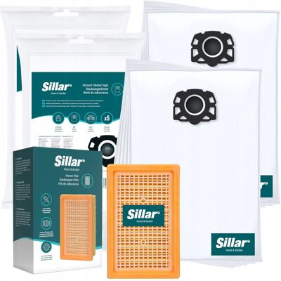 Sillar 10x Worki + Filtr do odkurzacza Karcher WD4 WD5 WD6 MV4 MV5 MV6 Zestaw Sillar 10x Worki + Filtr do odkurzacza Karcher WD4 WD5 WD6 MV4 MV5 MV6 Zestaw
