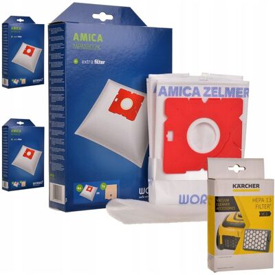Worwo 12x Worki FILTR zmywalny KARCHER VC 2, VC2 PREMIUM Worwo 12x Worki FILTR zmywalny KARCHER VC 2, VC2 PREMIUM