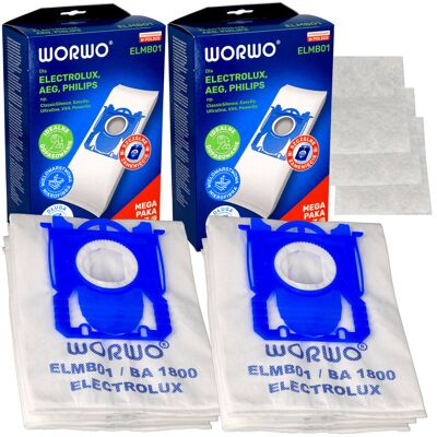 24 Szt Worki Worwo Elmb01 Do Odkurzacza Elektrolux Philips S-Bag Zamiennik 24 Szt Worki Worwo Elmb01 Do Odkurzacza Elektrolux Philips S-Bag Zamiennik