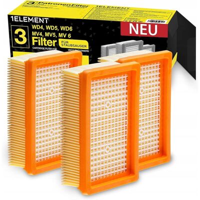 3-Filtry Harmonijkowe do Odkurzaczy Kärcher WD4, WD5, WD6 / MV4, MV5, MV 3-Filtry Harmonijkowe do Odkurzaczy Kärcher WD4, WD5, WD6 / MV4, MV5, MV