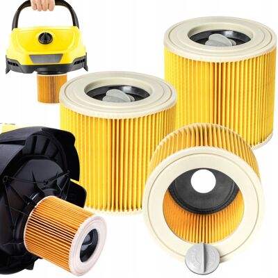 GALAXIA 3x Filtr do odkurzacza Karcher WD3 WD2 SE4001 KWD3 MV3 zestaw filtry 3 szt GALAXIA 3x Filtr do odkurzacza Karcher WD3 WD2 SE4001 KWD3 MV3 zestaw filtry 3 szt