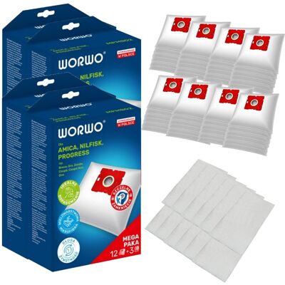 Inny producent 48x Worki do odkurzacza BEKO ZELMER HYUNDAI AEG NILFISK MPMB02 Inny producent 48x Worki do odkurzacza BEKO ZELMER HYUNDAI AEG NILFISK MPMB02