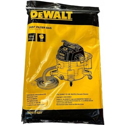 DeWALT Worki do odkurzacza DXV30SPTA DXV30SAPTA DeWALT Worki do odkurzacza DXV30SPTA DXV30SAPTA