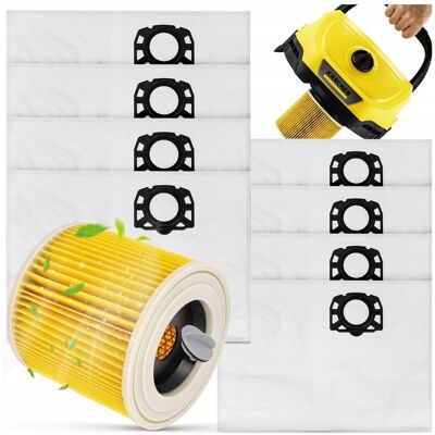Filterlux KOMPLET 8x WORKI FILTR POWIETRZA DO ODKURZACZA PRZEMYSŁOWEGO KARCHER WD3 Filterlux KOMPLET 8x WORKI FILTR POWIETRZA DO ODKURZACZA PRZEMYSŁOWEGO KARCHER WD3
