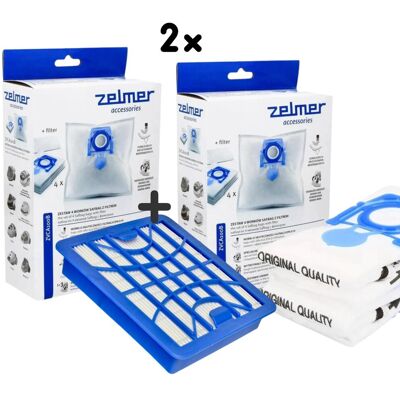 Oryginalne Worki Zelmer Zvca100b 8 Szt. + Filtr Hepa H13 Zamiennik Zvca050h Oryginalne Worki Zelmer Zvca100b 8 Szt. + Filtr Hepa H13 Zamiennik Zvca050h