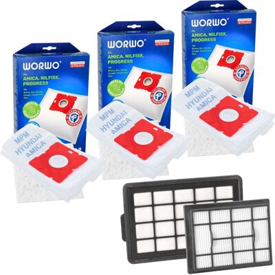 Worki do odkurzacza AMICA BAGIO Eco 12 szt + Filtr wlotowy wylotowy ORYGINALNE Worki do odkurzacza AMICA BAGIO Eco 12 szt + Filtr wlotowy wylotowy ORYGINALNE