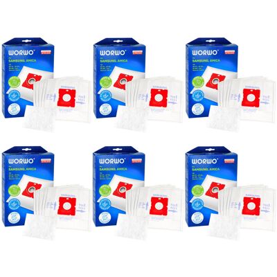 Worwo Worki do odkurzacza Samsung SC 5660 SC 5450 VP95 VP77 SMB01K SMB01 24szt Worwo Worki do odkurzacza Samsung SC 5660 SC 5450 VP95 VP77 SMB01K SMB01 24szt
