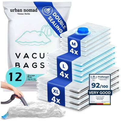 Urban Nomad - Vakuumbeutel Kleidung 12er Set 3 Größen Urban Nomad - Vakuumbeutel Kleidung 12er Set 3 Größen