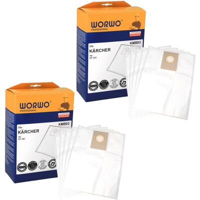 Worki Worwo Kmb03 Do Odkurzacza Karcher 6.906-101 Nt351 Nt361 10 Szt Worki Worwo Kmb03 Do Odkurzacza Karcher 6.906-101 Nt351 Nt361 10 Szt