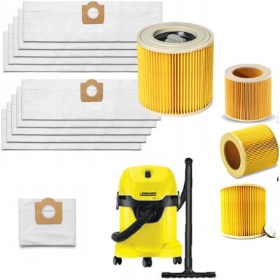 Idea Nord ZESTAW XXL WORKÓW DO ODKURZACZA + FILTR POWIETRZA KARCHER WD3 syntetyczne Idea Nord ZESTAW XXL WORKÓW DO ODKURZACZA + FILTR POWIETRZA KARCHER WD3 syntetyczne