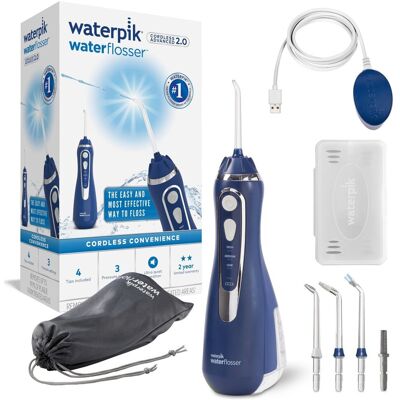 Irygator bezprzewodowy Waterpik WP-583 (Cordless Advanced 2.0) Granatowy + 4 Końcówki Irygator bezprzewodowy Waterpik WP-583 (Cordless Advanced 2.0) Granatowy + 4 Końcówki