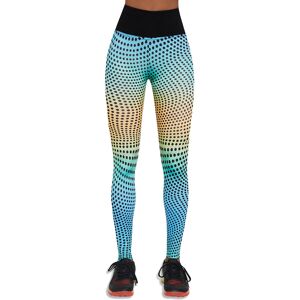 Legginsy sportowe Bas Bleu WAVE 90 - Wysoka talia, kolorowy nadruk Legginsy sportowe Bas Bleu WAVE 90 - Wysoka talia, kolorowy nadruk