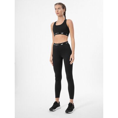Legginsy treningowe szybkoschnące damskie, 4FSS23TFTIF077-20S, czarny, rozmiar S Legginsy treningowe szybkoschnące damskie, 4FSS23TFTIF077-20S, czarny, rozmiar S