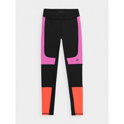 4F Szybkoschnące legginsy do biegania dla kobiet Czarne Różowe Roz XS 4F Szybkoschnące legginsy do biegania dla kobiet Czarne Różowe Roz XS