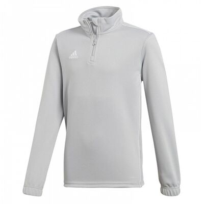 Adidas - JR Core 18 CV4142 - Szary - Bluza piłkarska Adidas - JR Core 18 CV4142 - Szary - Bluza piłkarska