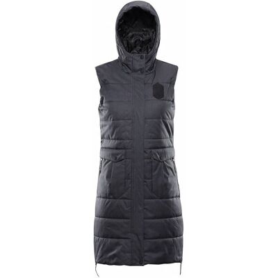 Alpine PRO Kamizelka damska ocieplana z kapturem Harda szary r.M Alpine PRO Kamizelka damska ocieplana z kapturem Harda szary r.M
