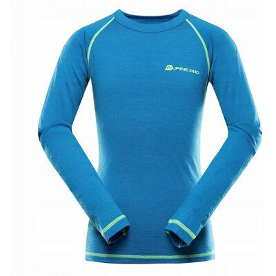 Alpine PRO Koszulka dziecięca z wełną merino Mereno niebieski r.140-146 Alpine PRO Koszulka dziecięca z wełną merino Mereno niebieski r.140-146