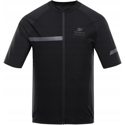 Alpine PRO Koszulka męska rowerowa rozpinana Sagen k.czarny r.M Alpine PRO Koszulka męska rowerowa rozpinana Sagen k.czarny r.M