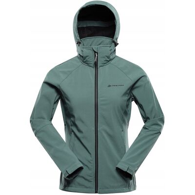 Alpine PRO Kurtka trekkingowa damska softshell 8000 Hoora zielony r.S Alpine PRO Kurtka trekkingowa damska softshell 8000 Hoora zielony r.S