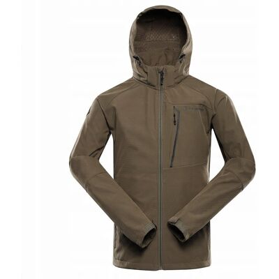 Alpine PRO Kurtka trekkingowa męska softshell 8000 Hoor c.zieleń r.L Alpine PRO Kurtka trekkingowa męska softshell 8000 Hoor c.zieleń r.L