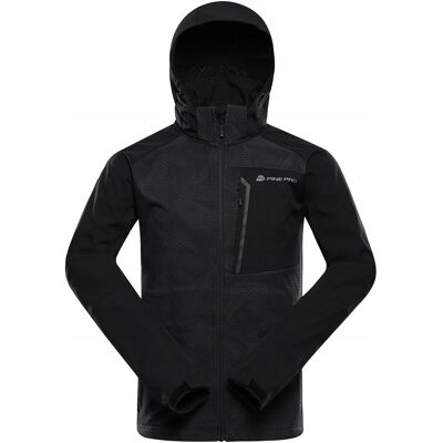 Alpine PRO Kurtka trekkingowa męska softshell 8000 Hoor czarny r.3XL Alpine PRO Kurtka trekkingowa męska softshell 8000 Hoor czarny r.3XL