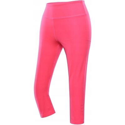 Alpine PRO Legginsy sportowe damskie 3/4 Norva k.różowy r.L Alpine PRO Legginsy sportowe damskie 3/4 Norva k.różowy r.L