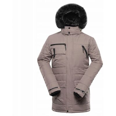 Alpine PRO Męska kurtka zimowa miejska PTX 3000 Werd brązowy r.3XL Alpine PRO Męska kurtka zimowa miejska PTX 3000 Werd brązowy r.3XL
